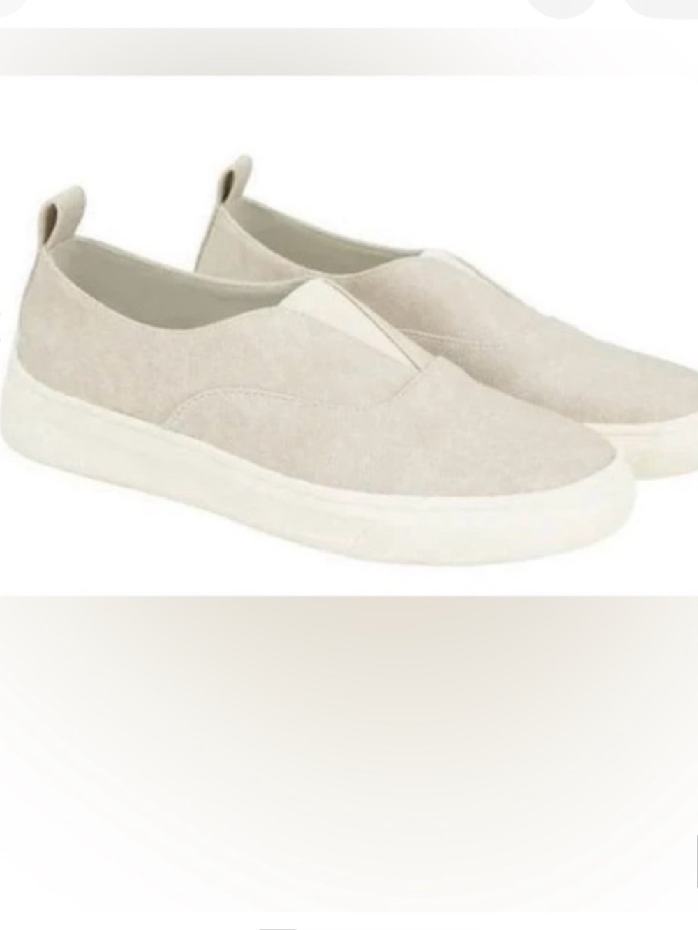 Kensie Canvas Slip-On Sneakers in Beige